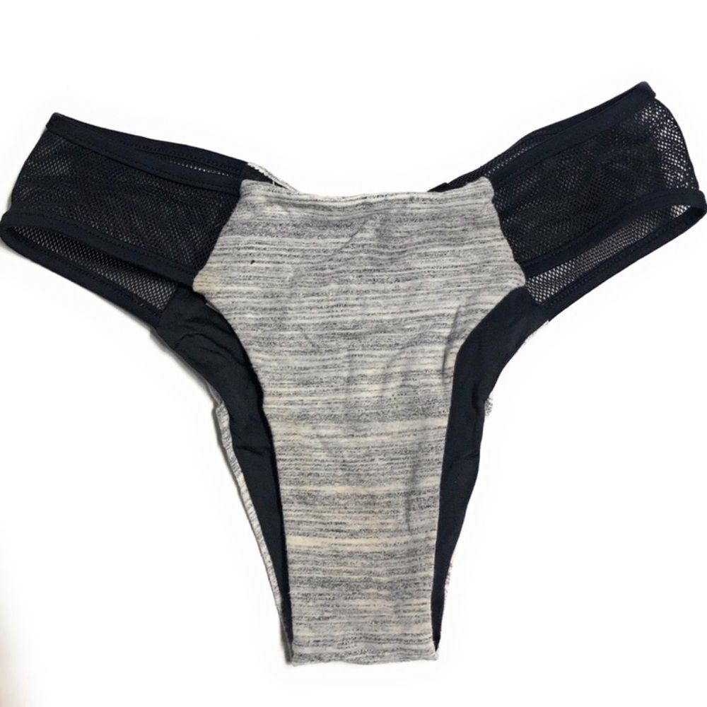Blue Life Bikini Bottom With‎ Mesh